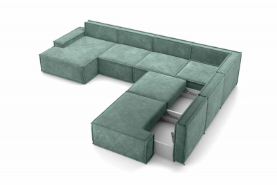 Угловой диван-кровать, набор 250, ткань Монро Mineral Blue